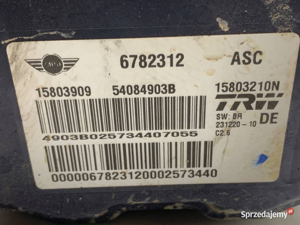 POMPA ABS MINI R56 6782312 14 95 0514 osobowe Motoryzacja