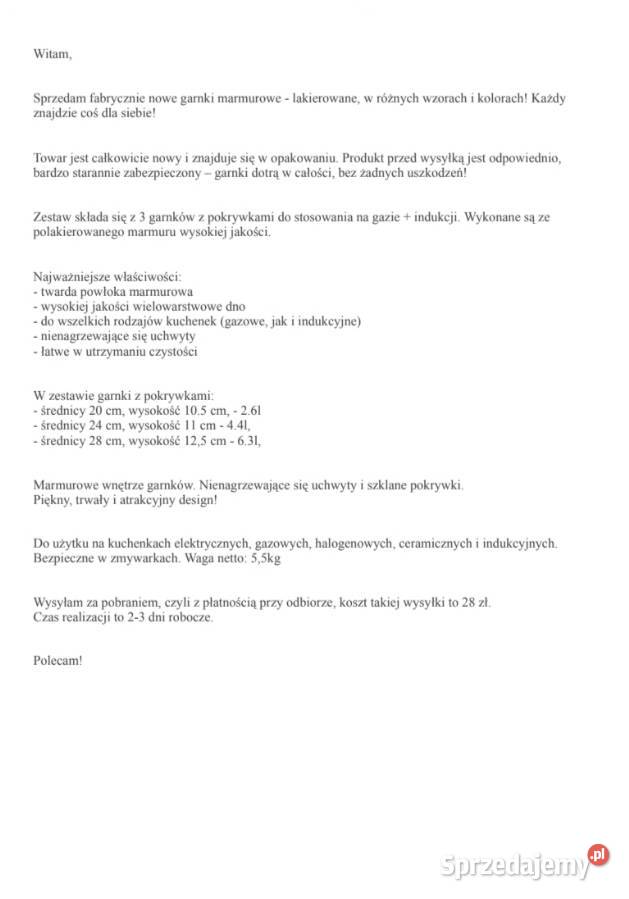 Garnki marmurkowe różne kolory Jelenia Góra