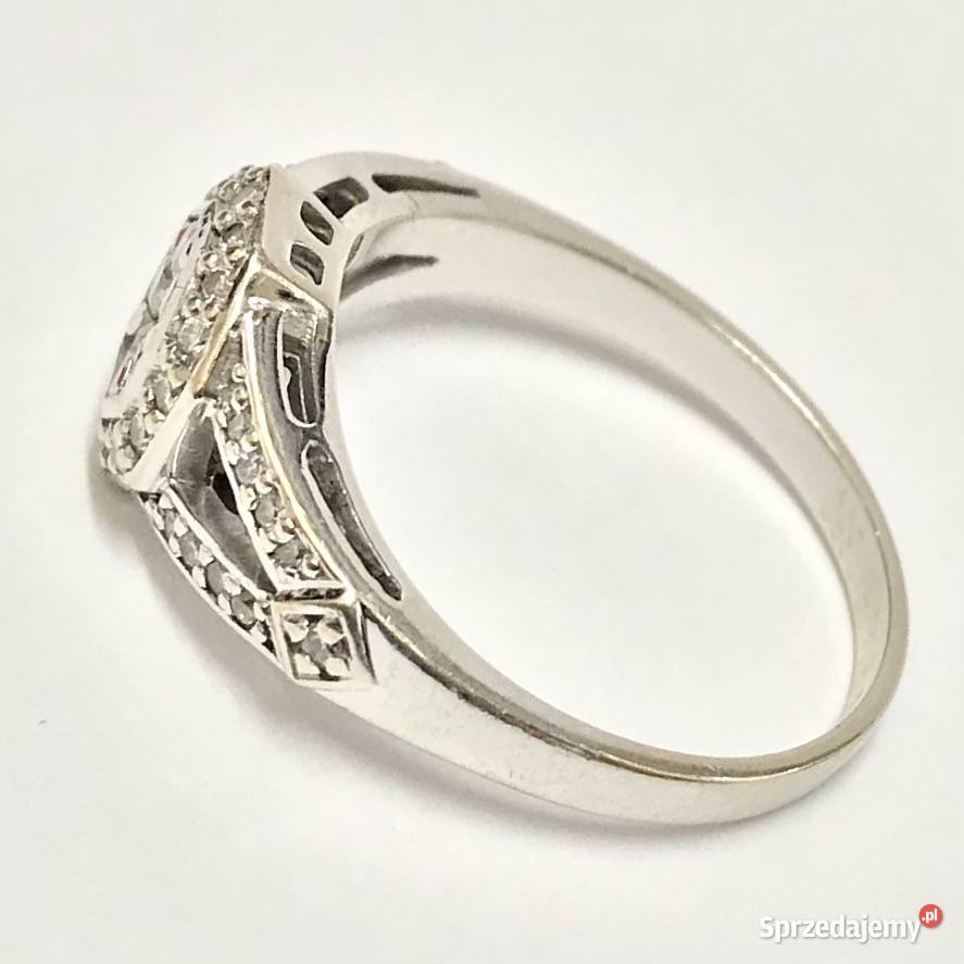 Złoty PIERŚCIONEK 18K cudowne BRYLANTY 04ct r13 Warszawa
