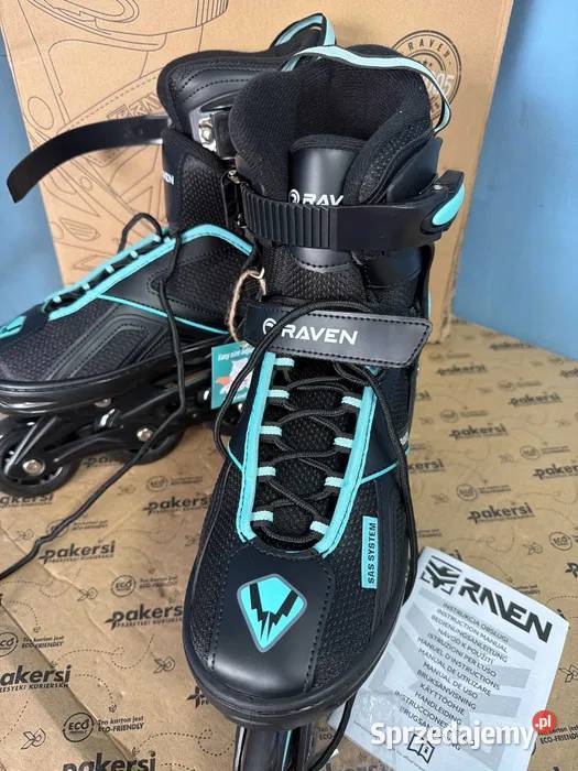 Rolki regulowane RAVEN Pulse BlackCyan 4043 Głuchów Górny sprzedam