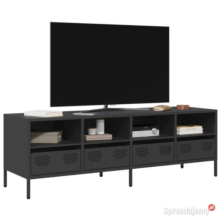 Szafka RTV czarna 135x39x435 stal walcowana na RTV Warszawa
