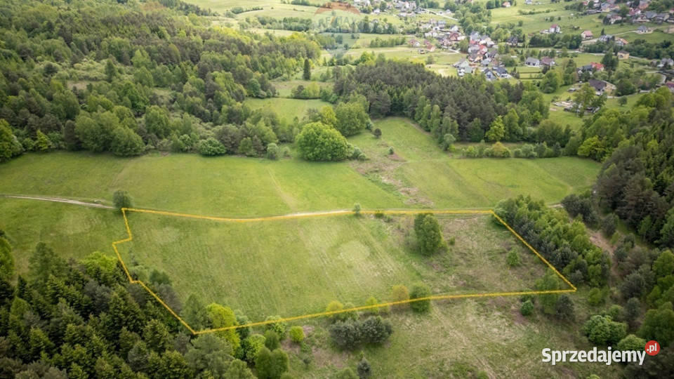 Piękna działka z widokiem na Babią Górę Krzeszów
