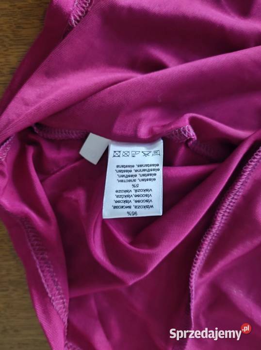unikatowa bluzka fuksja lejąca ozdobny dekolt Rozmiar 42(XL) Kielce