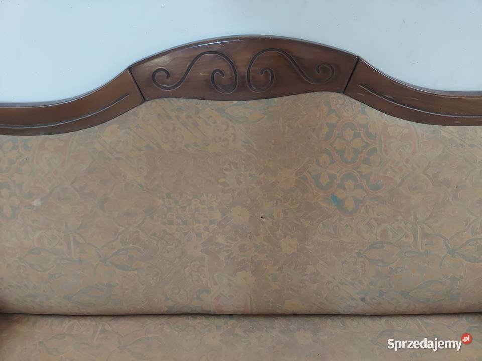 Stara sofa rzeźbiona kanapa antyk