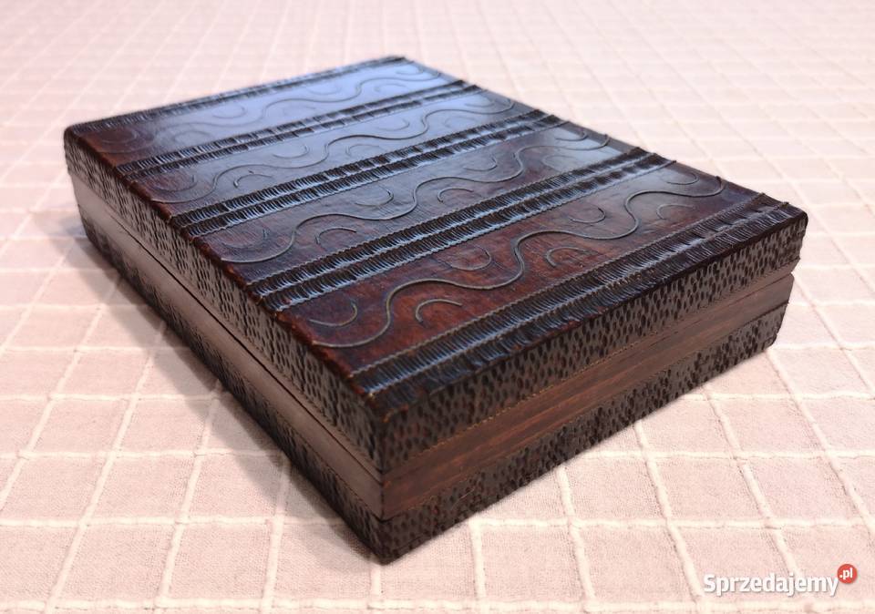 Szkatułka do kart z okresu PRL Katowice