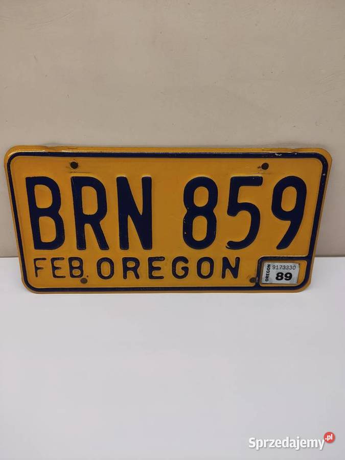 Tablica rejestracyjna USA Oregon opolskie