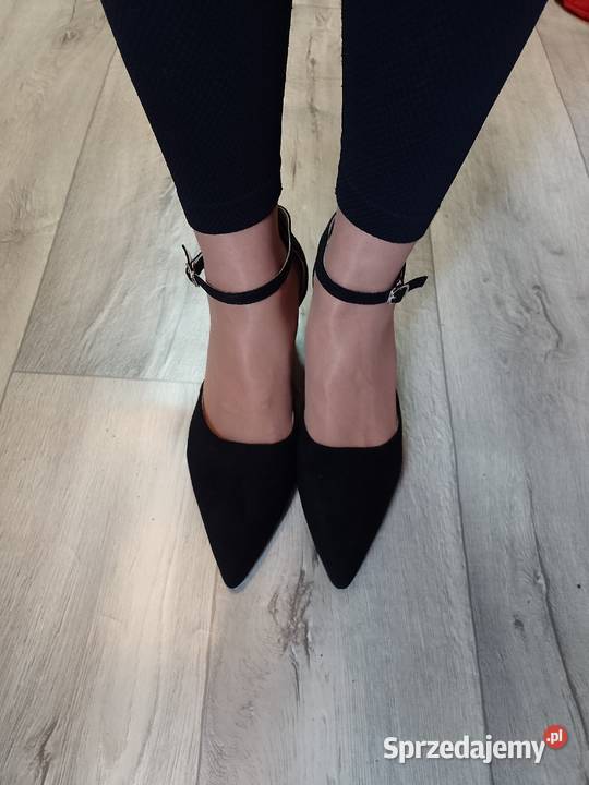 42 Czarne czółenka wieczorowe z zapięciem NOWE małopolskie Kraków