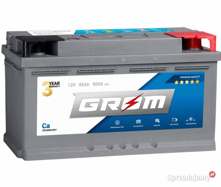 Akumulator GROM Premium 85Ah 800A EN DTR niski Układ elektryczny Siedlce