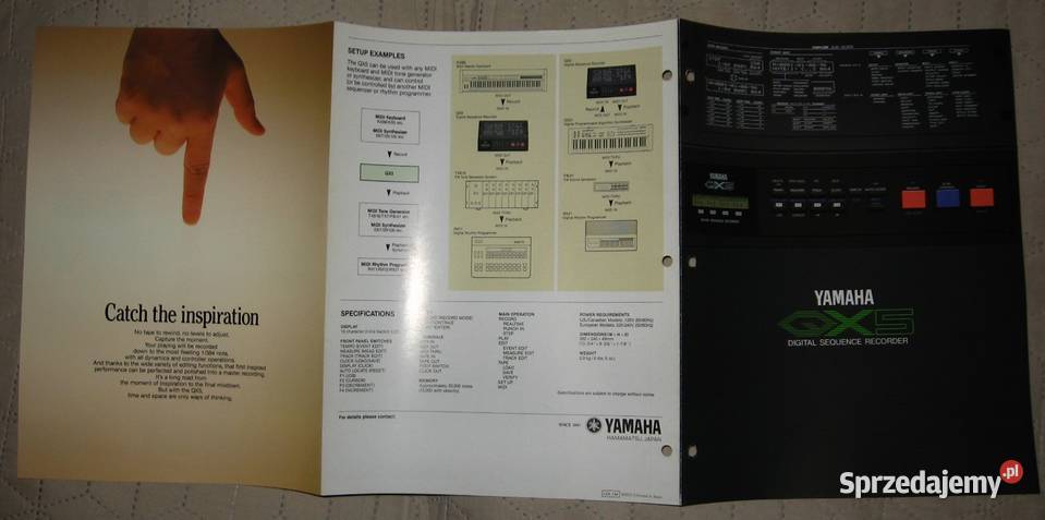 Yamaha QX5 Digital Sequence Recorder broszura Yamaha Kępice