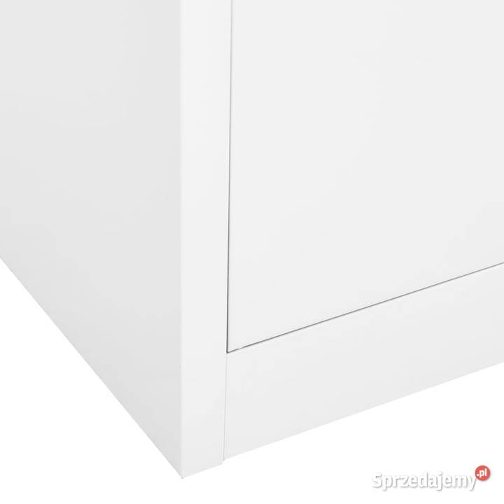 Szafa biurowa biała 90x40x180 stal i szkło Warszawa