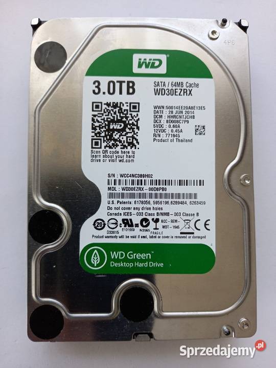Dysk WD Green 3TB SATA III 35 5400RPM WD30EZRX Tomaszów Lubelski
