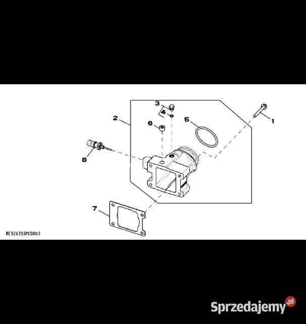 RE529511 John Deere 8345R Wlot powietrza Pozostałe Jastrzębniki