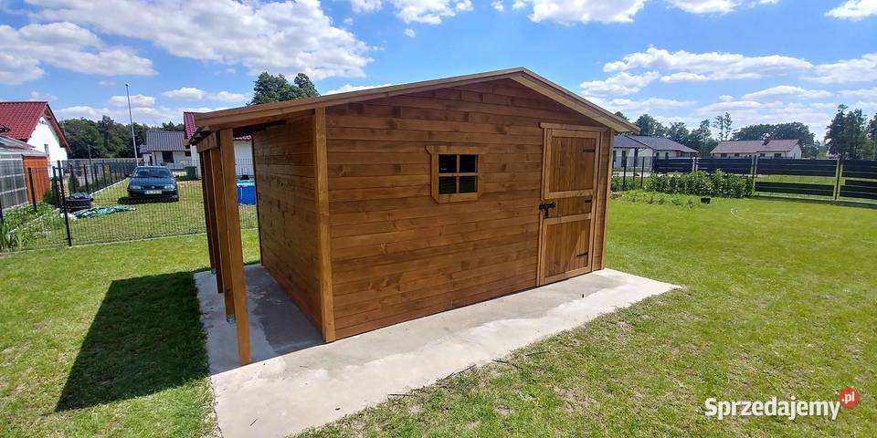 Domek narzędziowy ogrodowy 4x3 z drewutnią 06m Domki narzędziowe opolskie