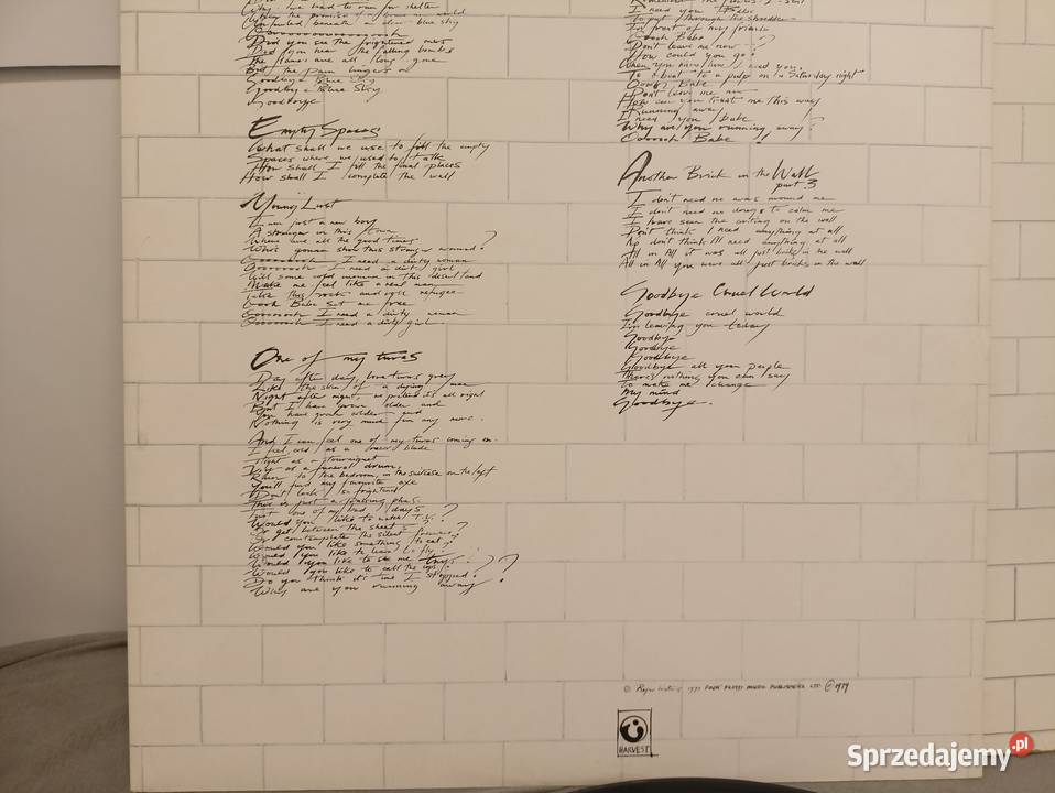 Winyl Pink Floyd The wall first press