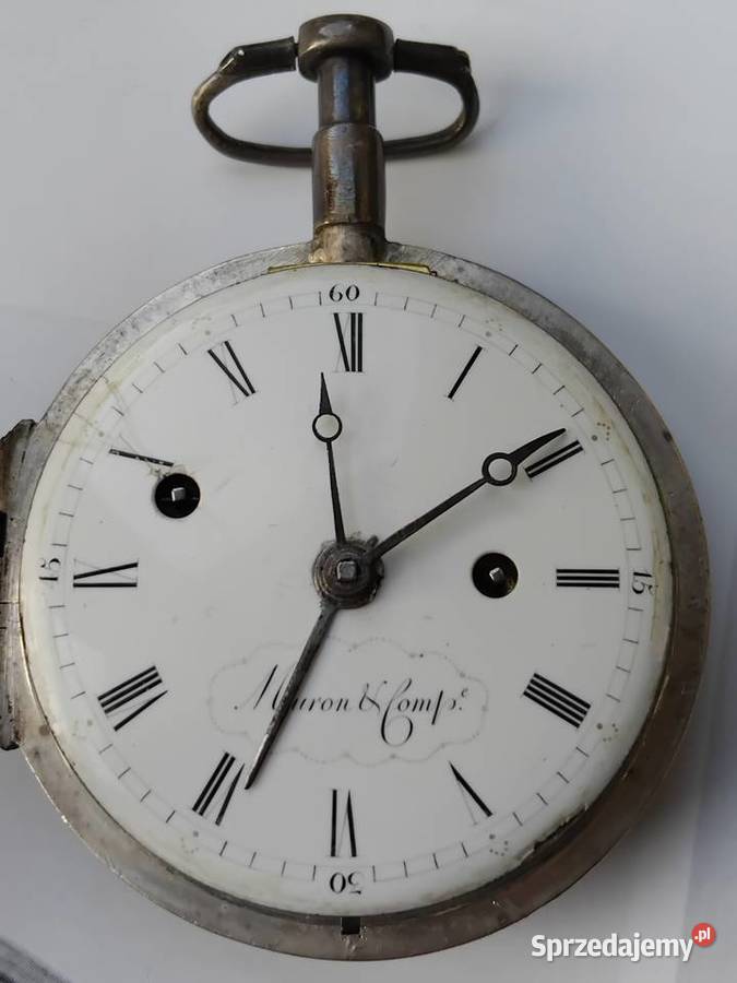 Szwajcarski budzik firmy Meuron et Comp 1780 Wagowo