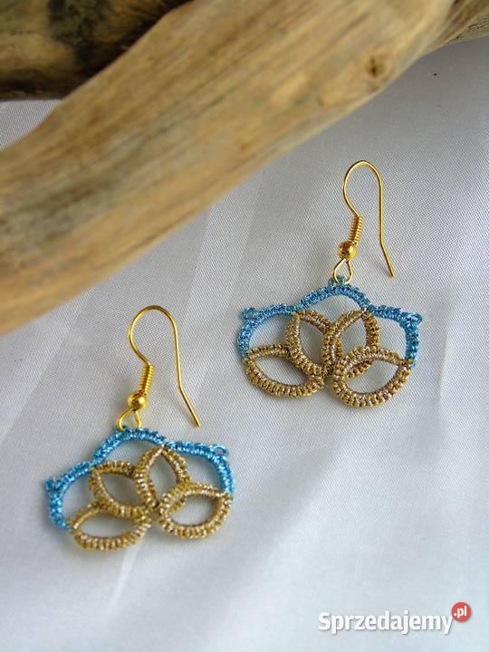 Kolczyki koronkowe Wiśniowa