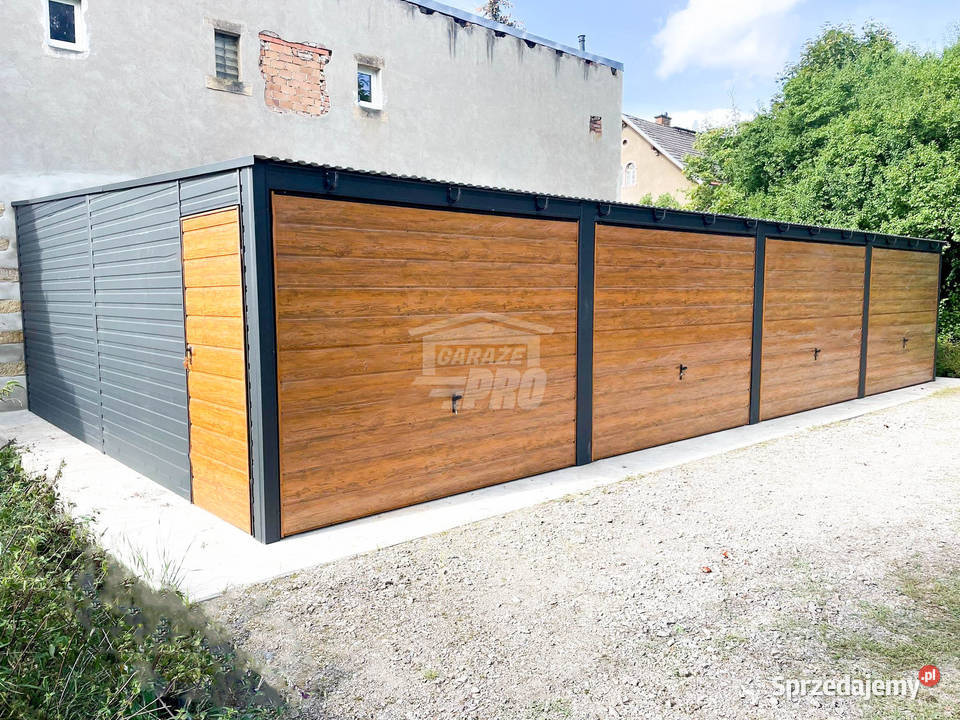 Rząd garaży Garaż blaszany 12x6m 4x brama Chodzież