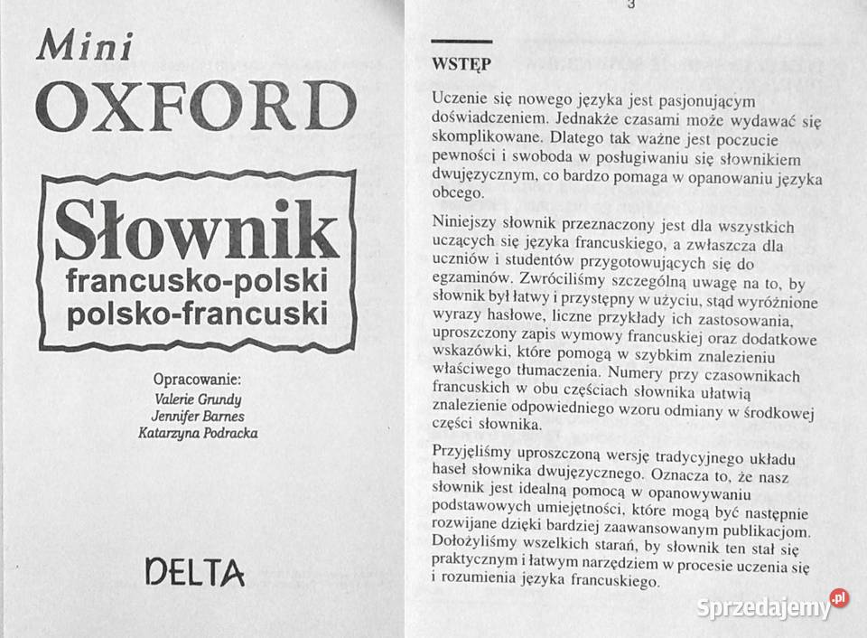 Słownik francuskopolski polskofrancuski Mini Chełm sprzedam