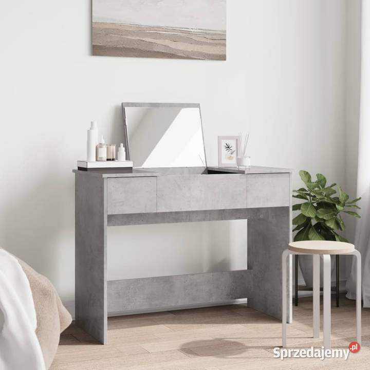 Toaletka z lustrem szarość betonu 100x45x76 Warszawa