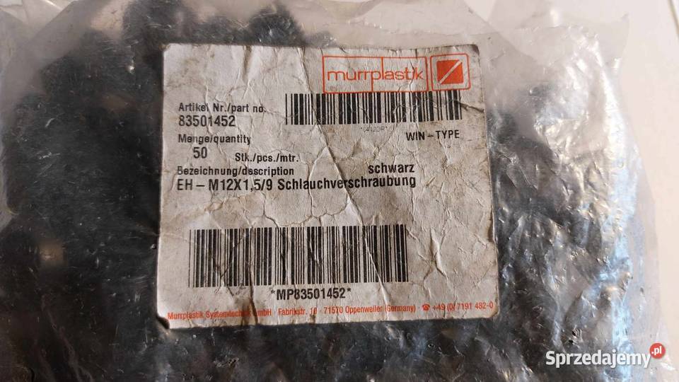 EH09 Dławik kablowy czarny Murrplastik Dąbrowa Górnicza sprzedam