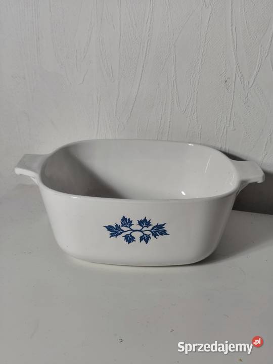Vintage naczynie żaroodporne PYROFLAM Blue Leaf łódzkie Poddębice