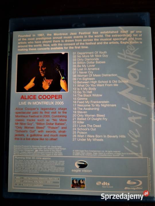 Sprzedam koncert na płycie Blu Ray Alice Cooper śląskie Katowice