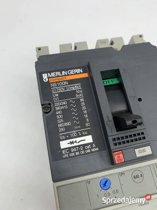 Merlin Gerin NS100N TM 80 D Wyłącznik kompaktowy
