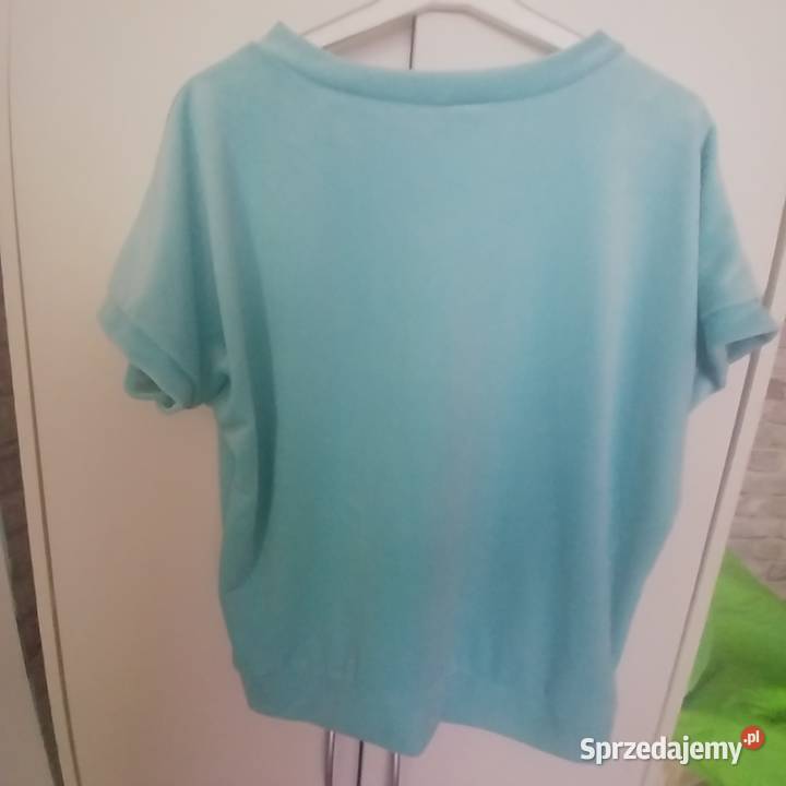 Piękny welurowy dres w miętowym kolorze Rozmiar Bez wzoru sprzedam