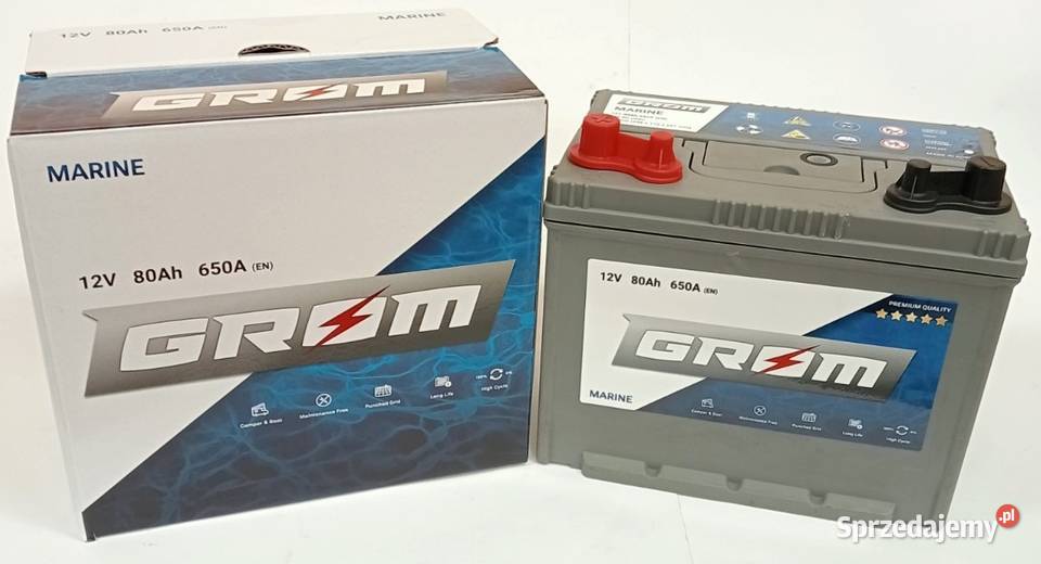 Akumulator GROM MARINE 80Ah 650A M31DC śląskie