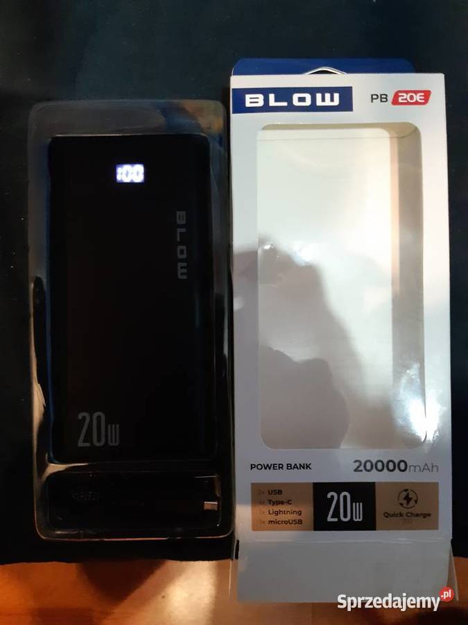 PowerBank Blow 20000mAh 20W Z Wyświetlaczem Le Baterie i akumulatory Łódź