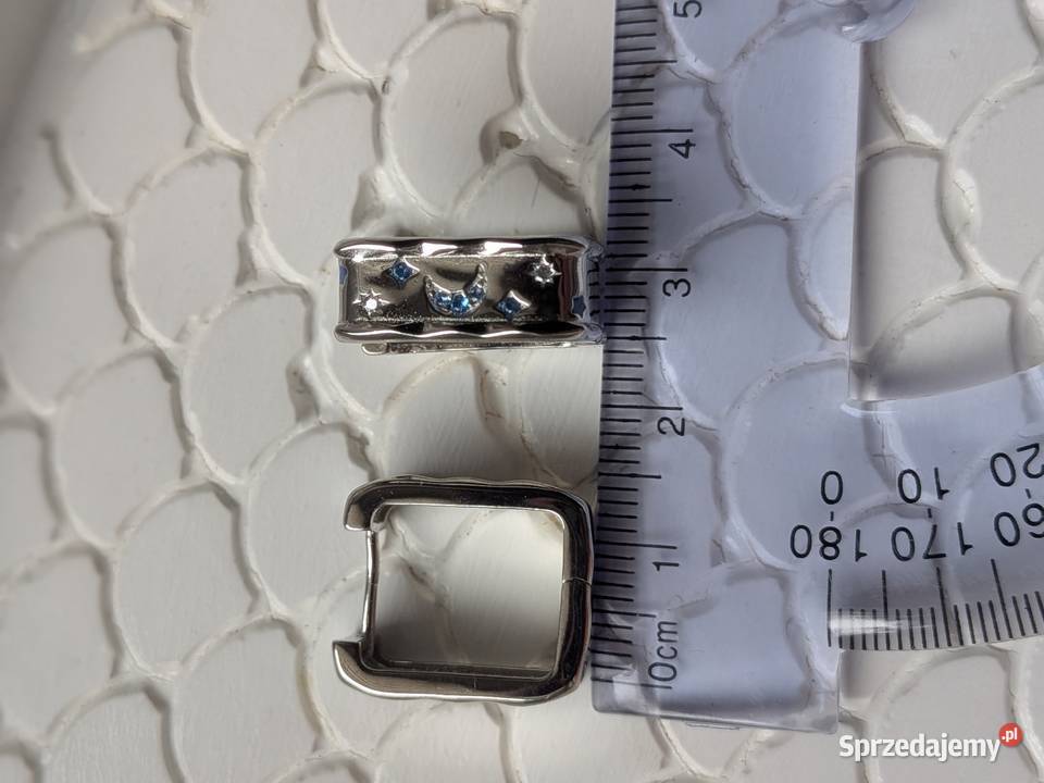 Kolczyki szerokie Huggi 925 Lubin