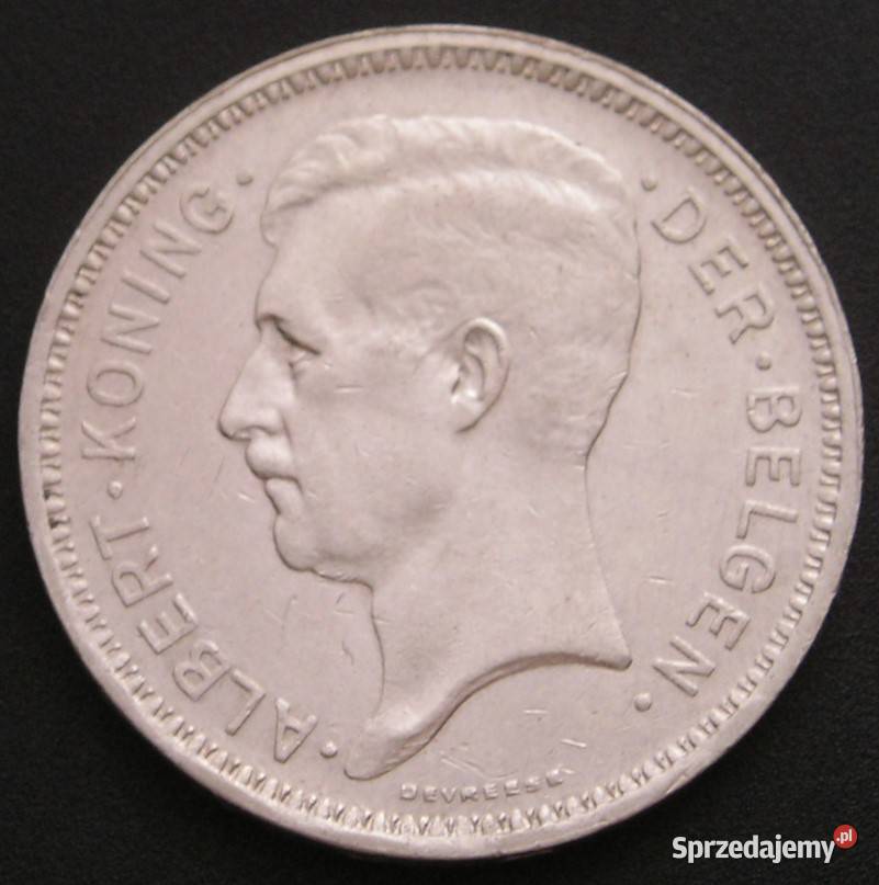 BELGIA 20 FRANKÓW 1934 ALBERT SREBRO Łódź sprzedam