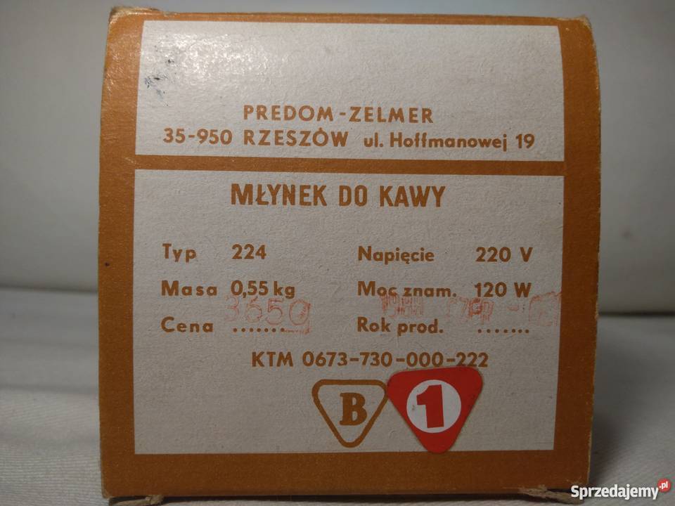 PRL 1988 r Młynek do kawy PREDOM ZELMER nowy w mazowieckie sprzedam