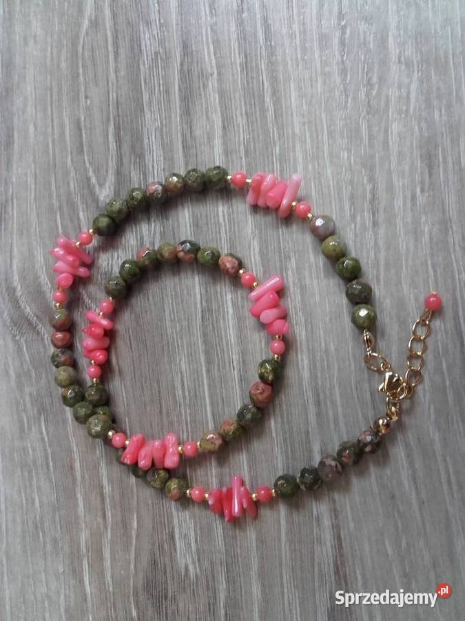 Naszyjnik unakit koral Warszawa