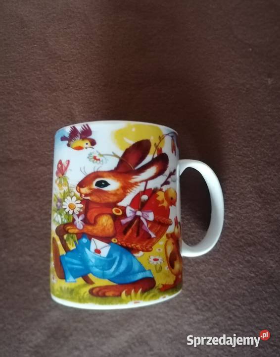Kubek ceramiczny z zajaczkiem na Wielkanoc Łódź