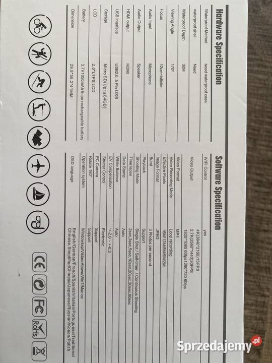 Kamera internetowa sportowa EIE Explorer 4K wifi Olsztyn