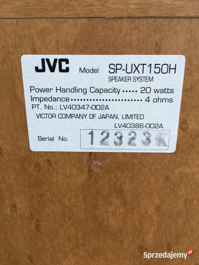 Kolumny monitory JVC SPUXT150H Opole sprzedam