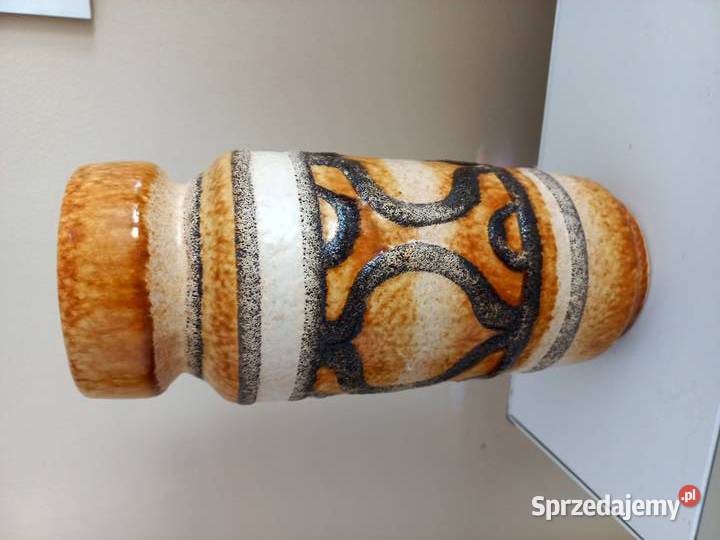 Piękny wazon niemiecki sygnowany Fat lava Porcelana i szkło kujawsko-pomorskie Inowrocław