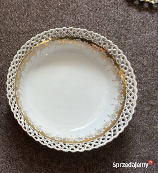 Patera misa z ażurem Syg Schumann Porcelana i szkło