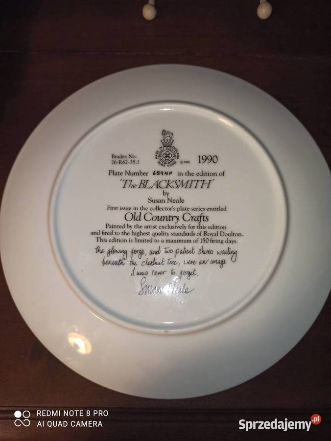 Kolekcjonerski talerz Susan Neale Royal Dulton pomorskie