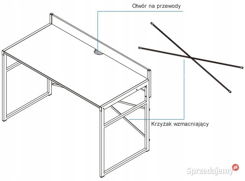 Nowe Nowoczesne biurko stolik komputerowy Black lubelskie Niemce