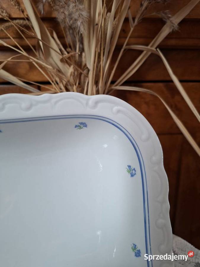 Elegancki komplet naczyń w drobne niebieskie Jaktorów-Kolonia