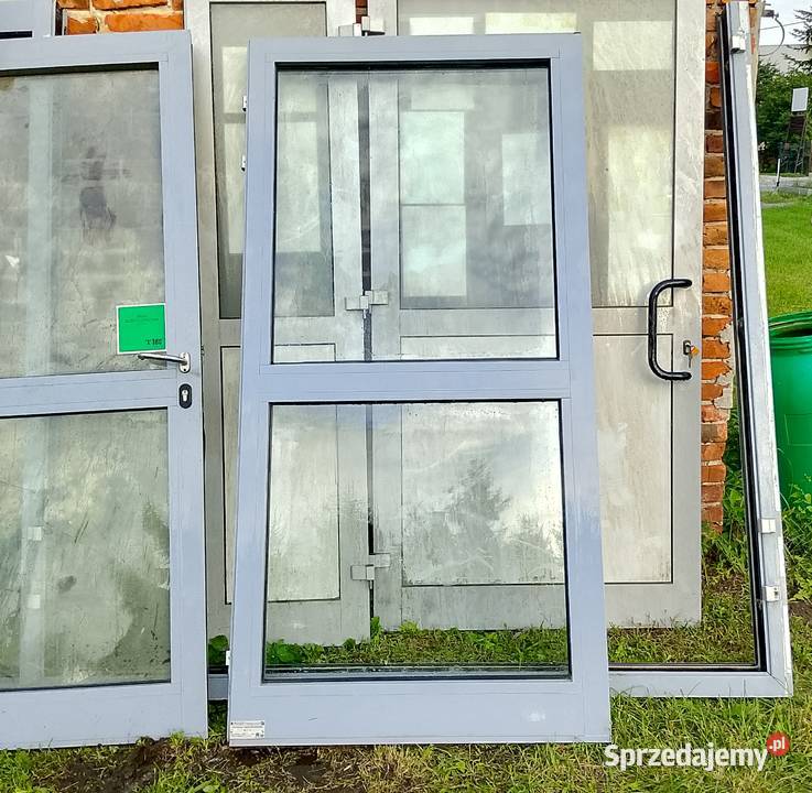 Duże drzwi aluminiowe przeciwpożarowe przegroda 208cm Rzeszów