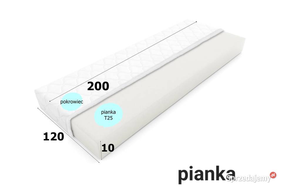 Materac Pianka T25 10 H10 łóżko Szczecin
