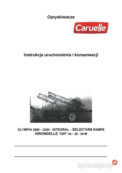Caruelle Olympia 320 s Instrukcja obsługi Szamotuły sprzedam