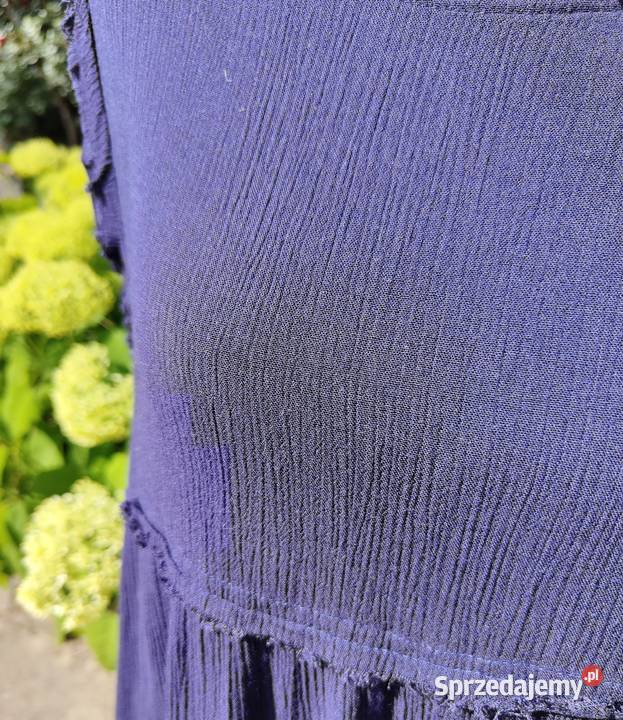 Bluzka Reserved 44 babydoll granatowa strzępiona Rozmiar 44(XXL) Szczecin