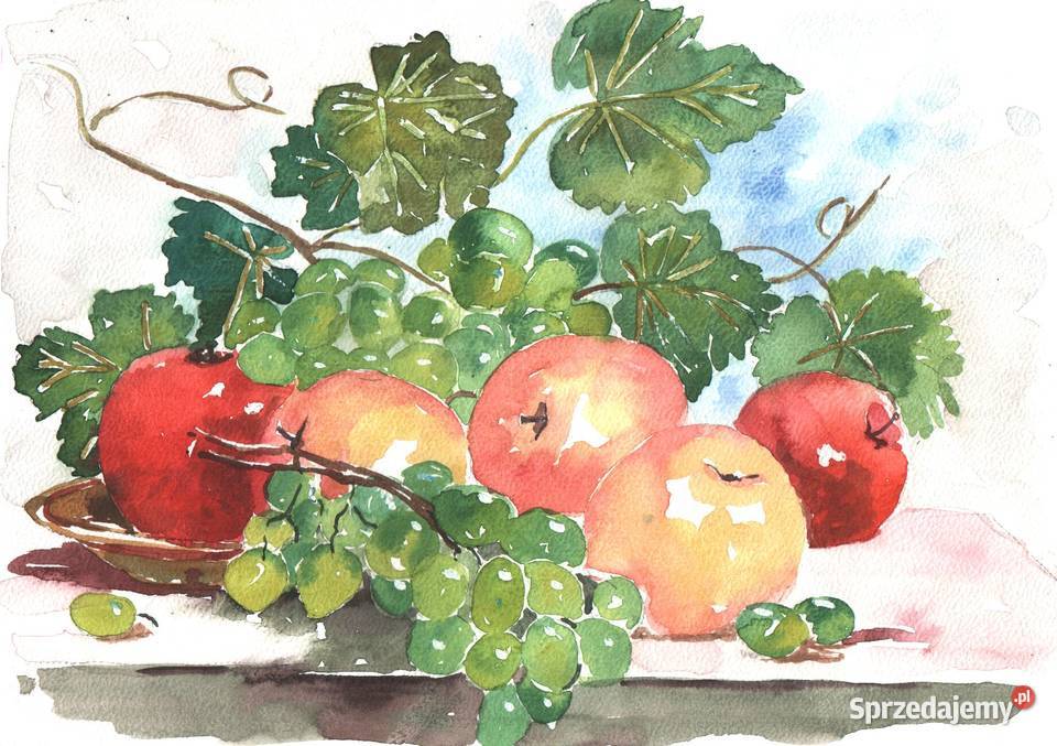 OBRAZ martwa natura akrylolejOWOCE Gryfów Śląski sprzedam