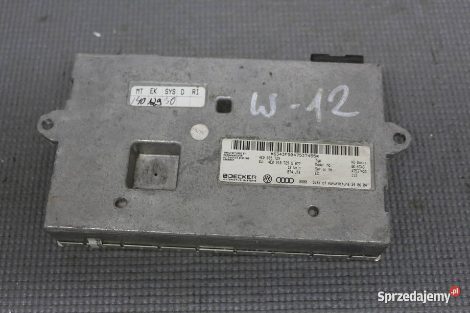 AUDI A8 D3 W12 MODUŁ MMI 4E0035729 4E0910729G komputery Układ elektryczny Prochowice sprzedam
