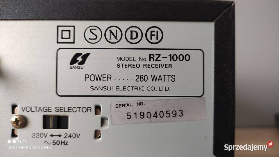 Amplituner Sansui RZ1000
