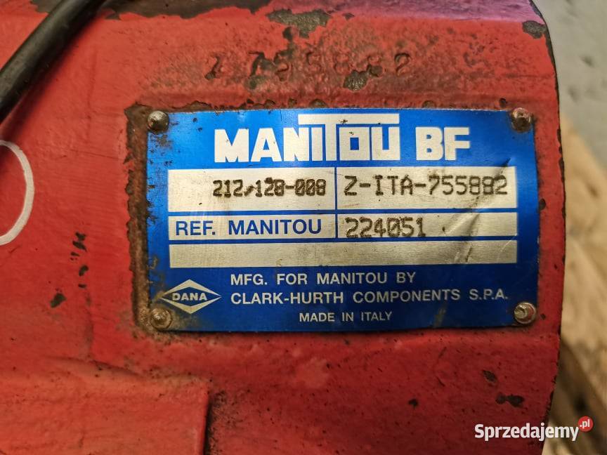Wkład osi Manitou MLT 730 Przód